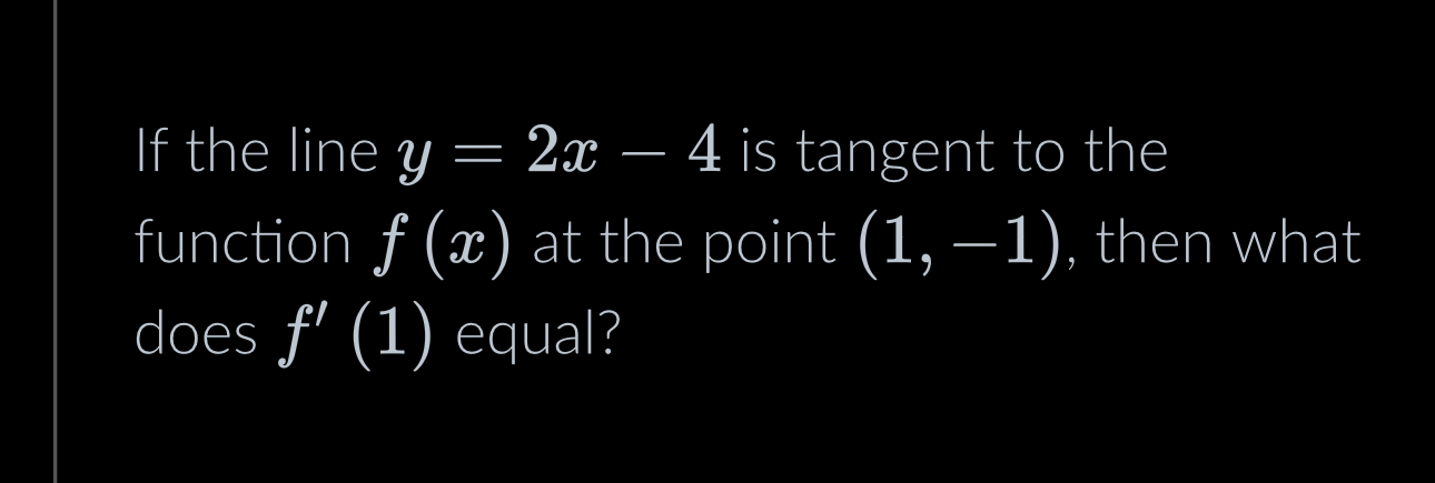 If the line y = 2 x - 4 is tangent to the
