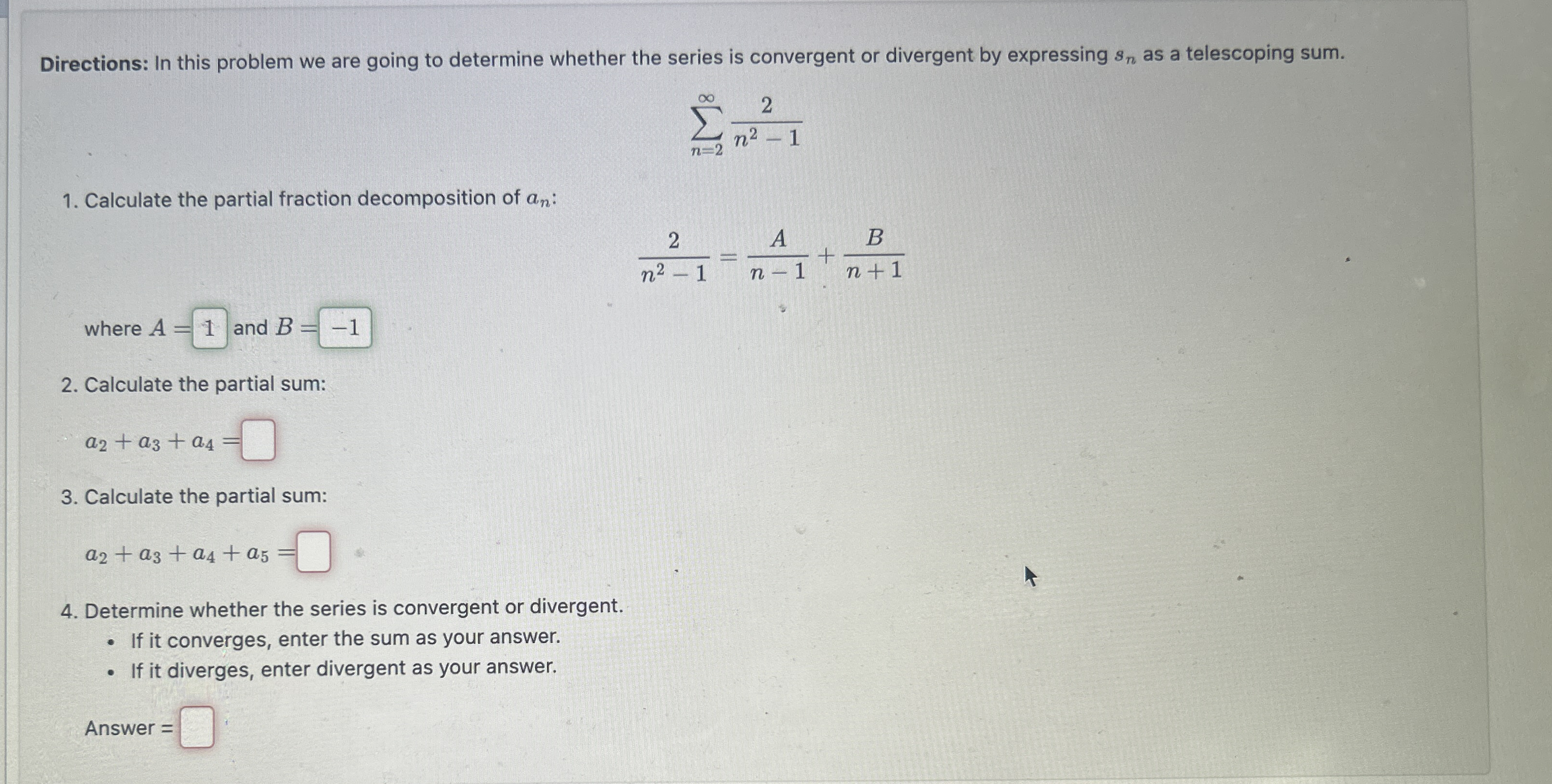 Directions: In this problem we are going to