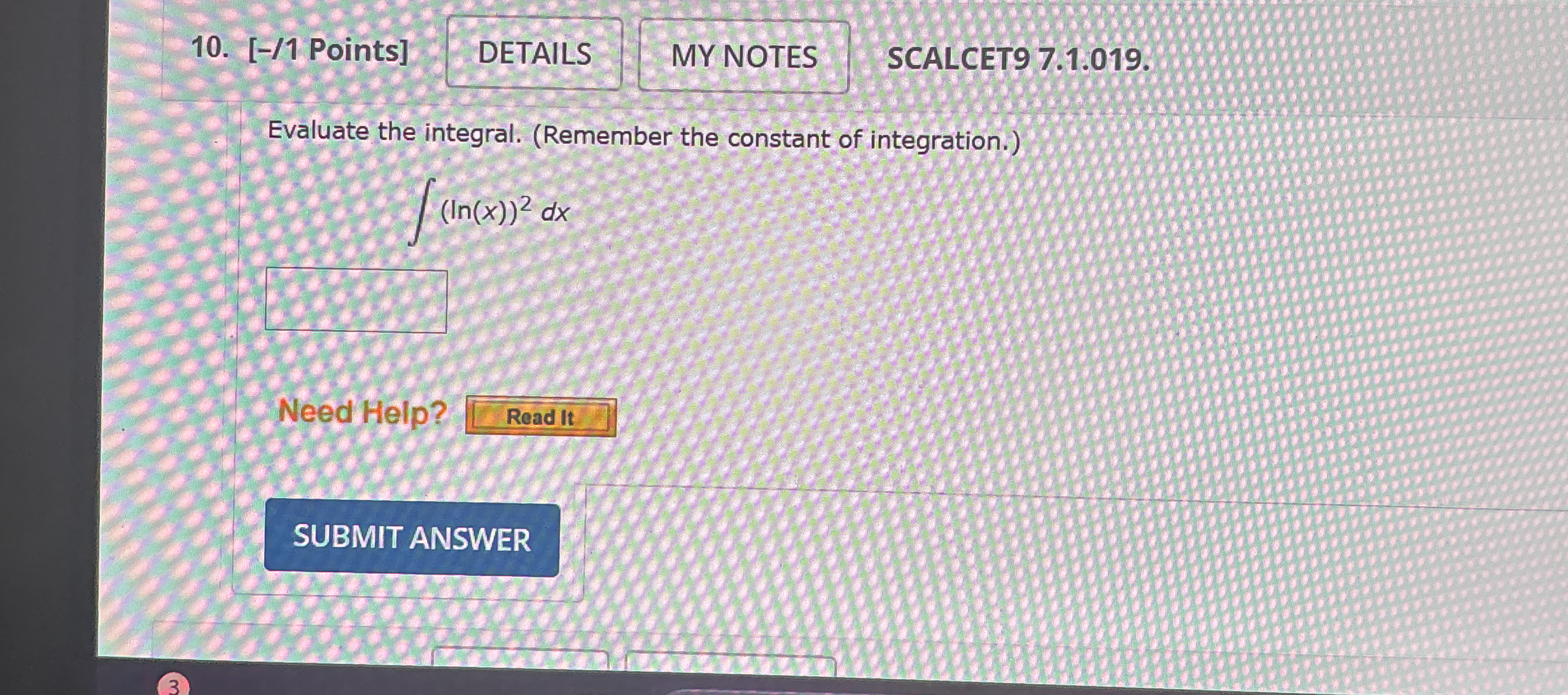 [ - / 1 Points ] SCALCET 9 7 . 1 . 0 1 9 .