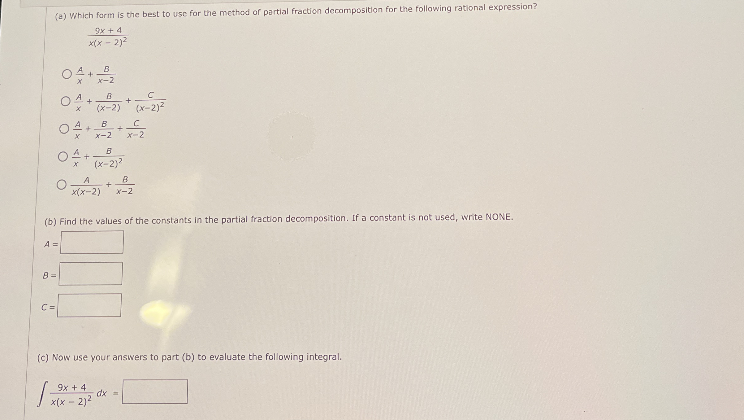 ( a ) Which form is the best to use for the