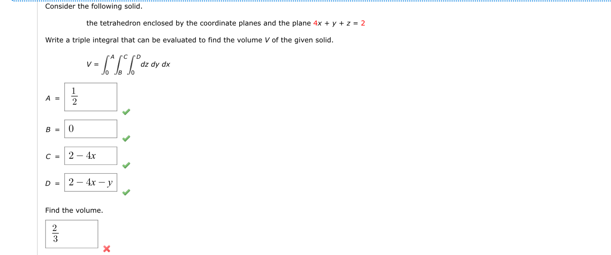 Consider the following solid. the tetrahedron