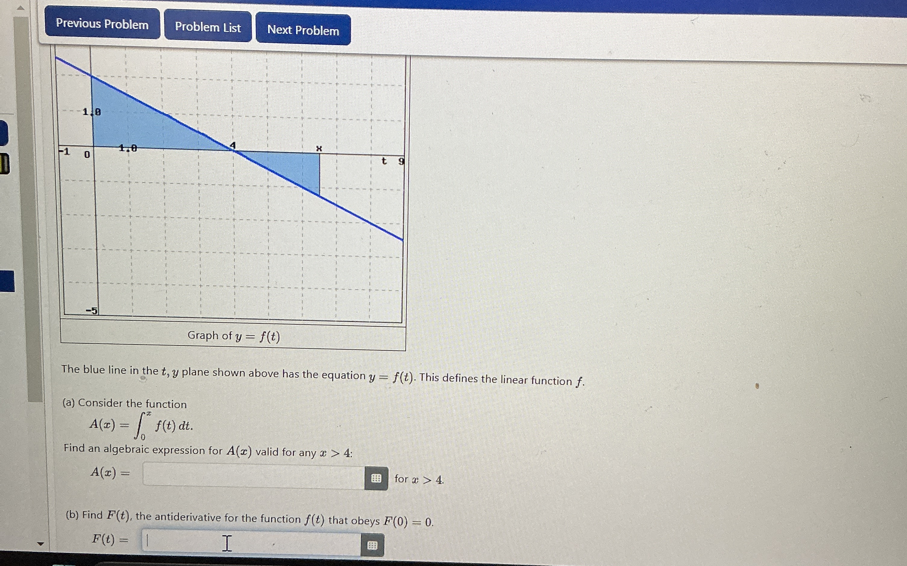 Previous Problem Next Problem The blue line in