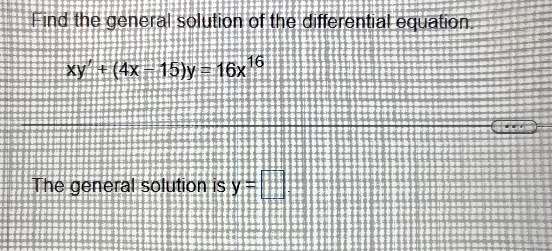 Find the general solution of the differential