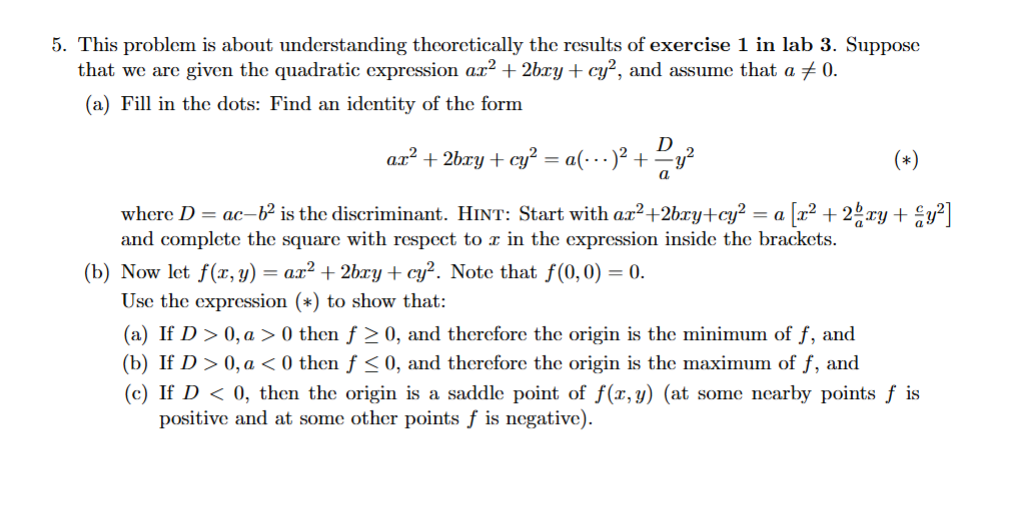 This problem is about understanding theoretically