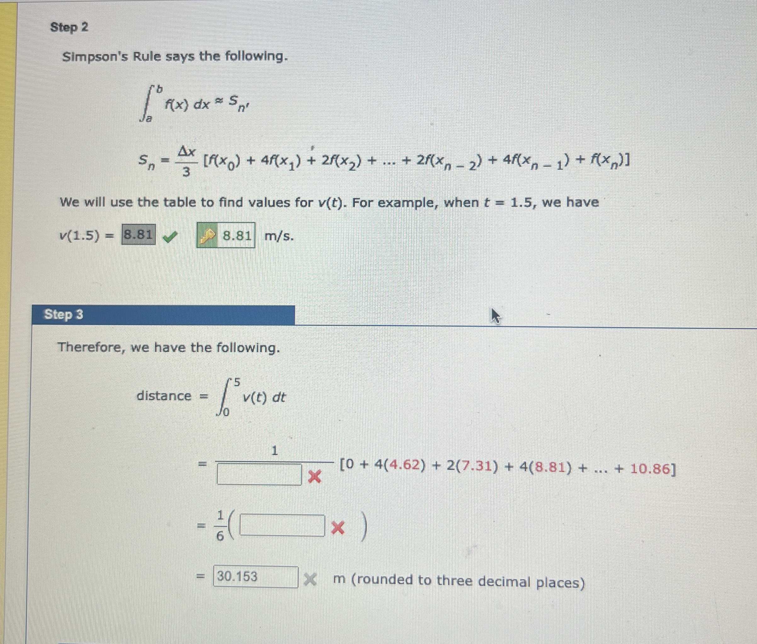 Step 2 Simpson's Rule says the following. a b f (