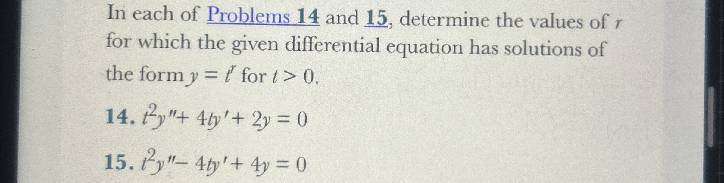 In each of Problems 1 4 and 1 5 , determine the