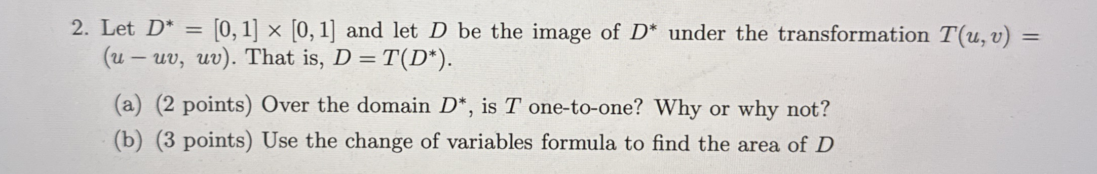 Let D * * = [ 0 , 1 ] [ 0 , 1 ] and let D be the
