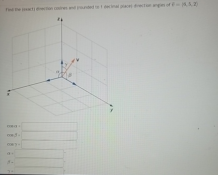 Find the ( exact ) direction cosines and (