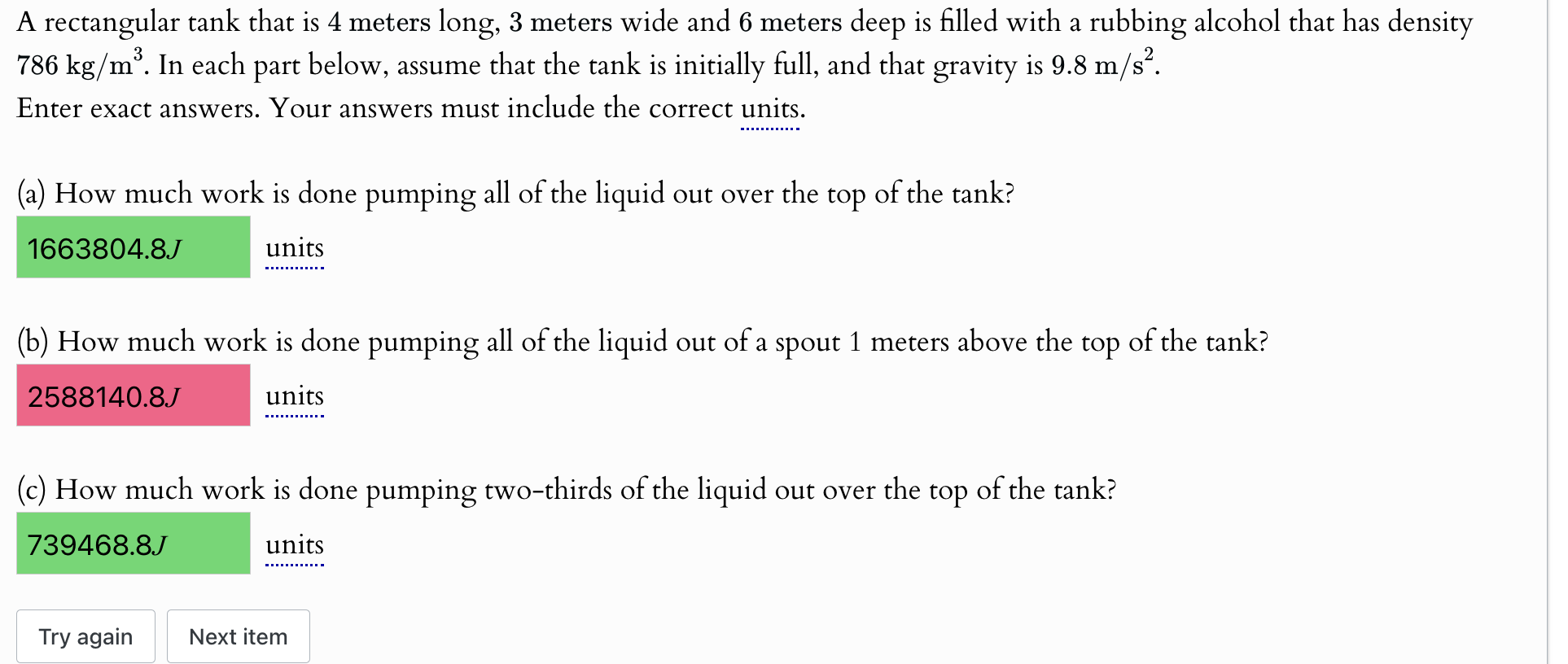 A rectangular tank that is 4 meters long, 3