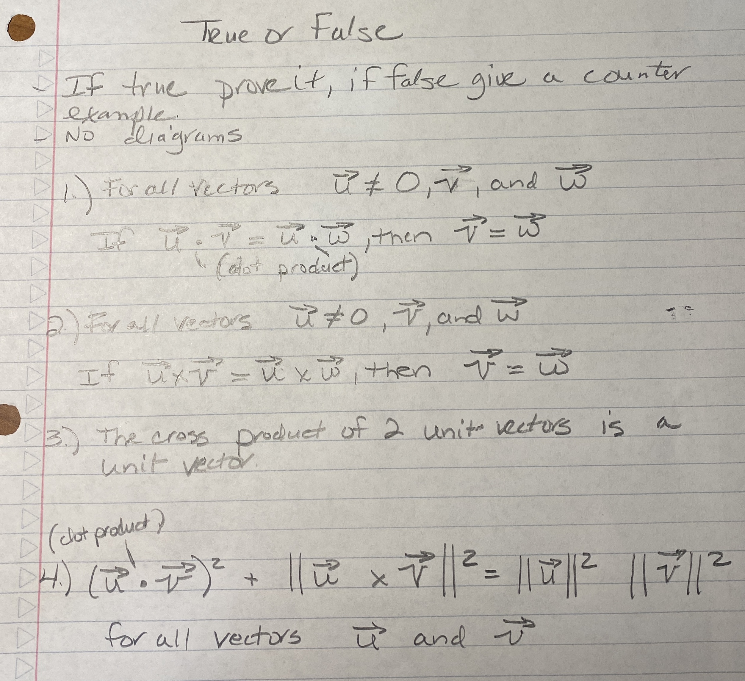 Tene or Fulse If true prove it , if false give a