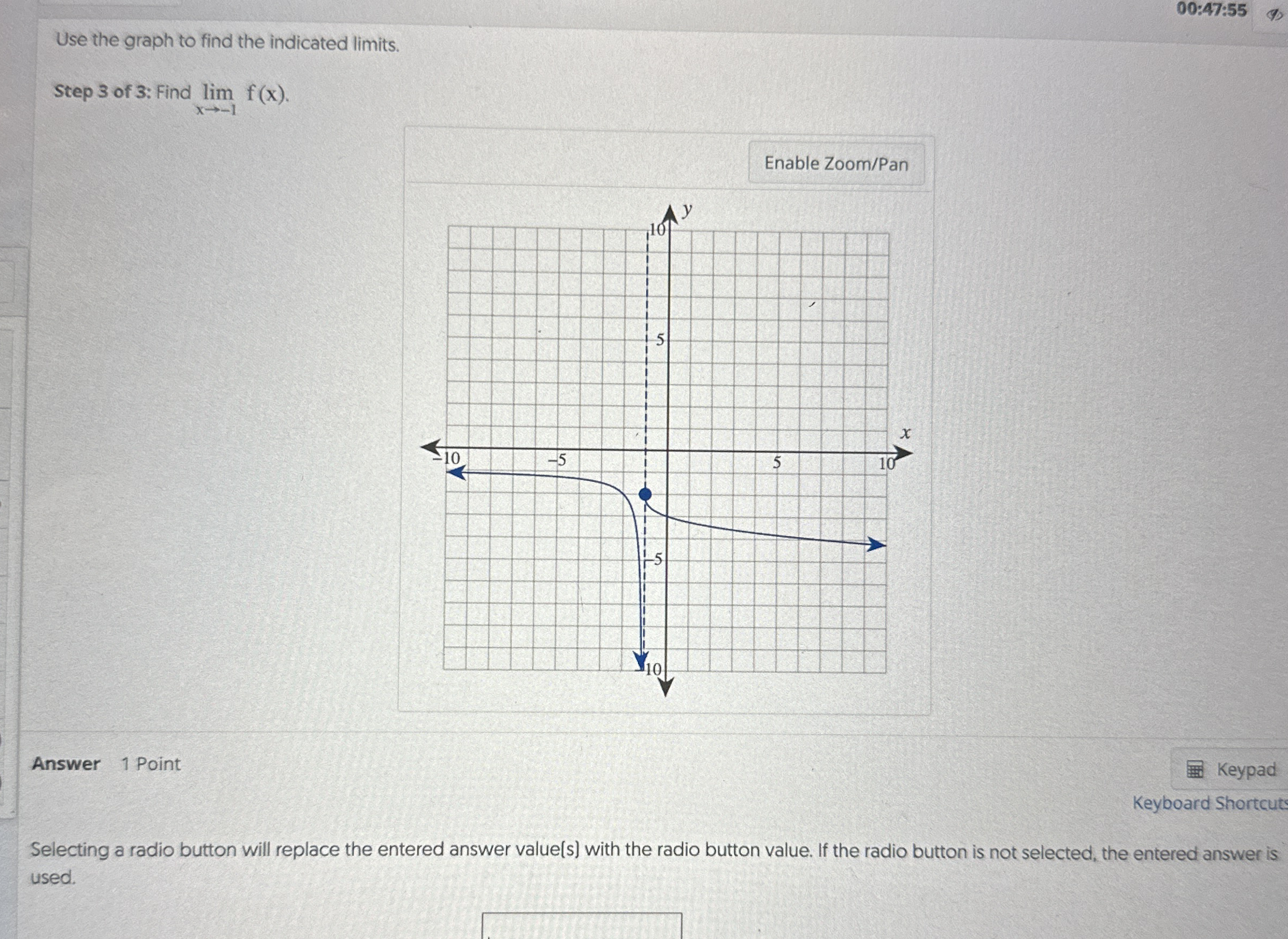 0 0 : 4 7 : 5 5 Use the graph to find the