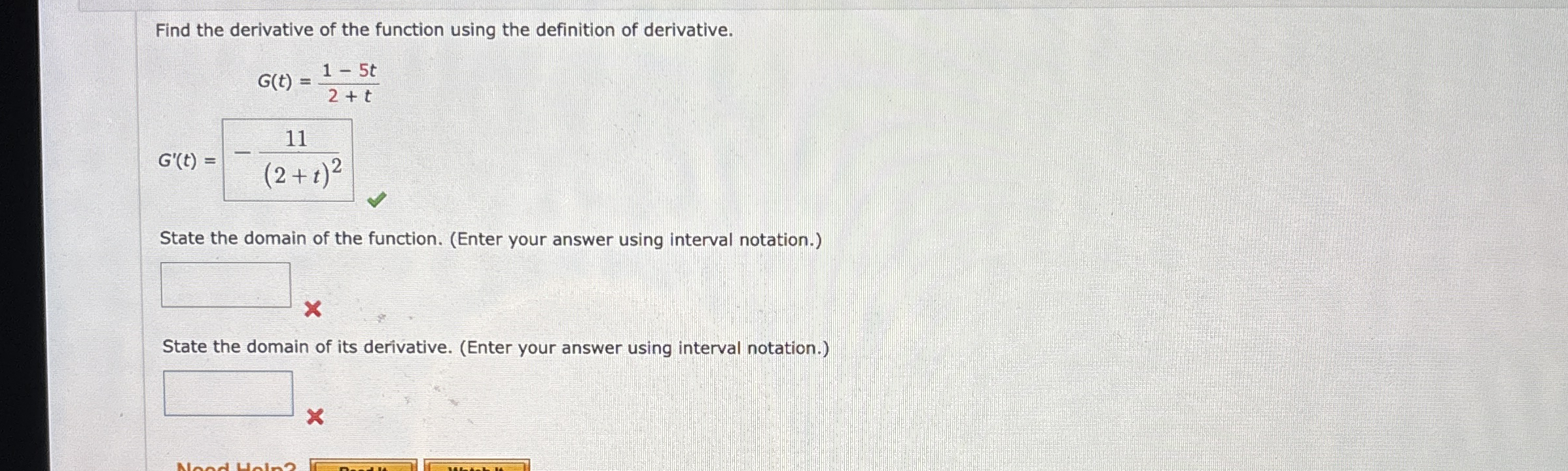 Find the derivative of the function using the