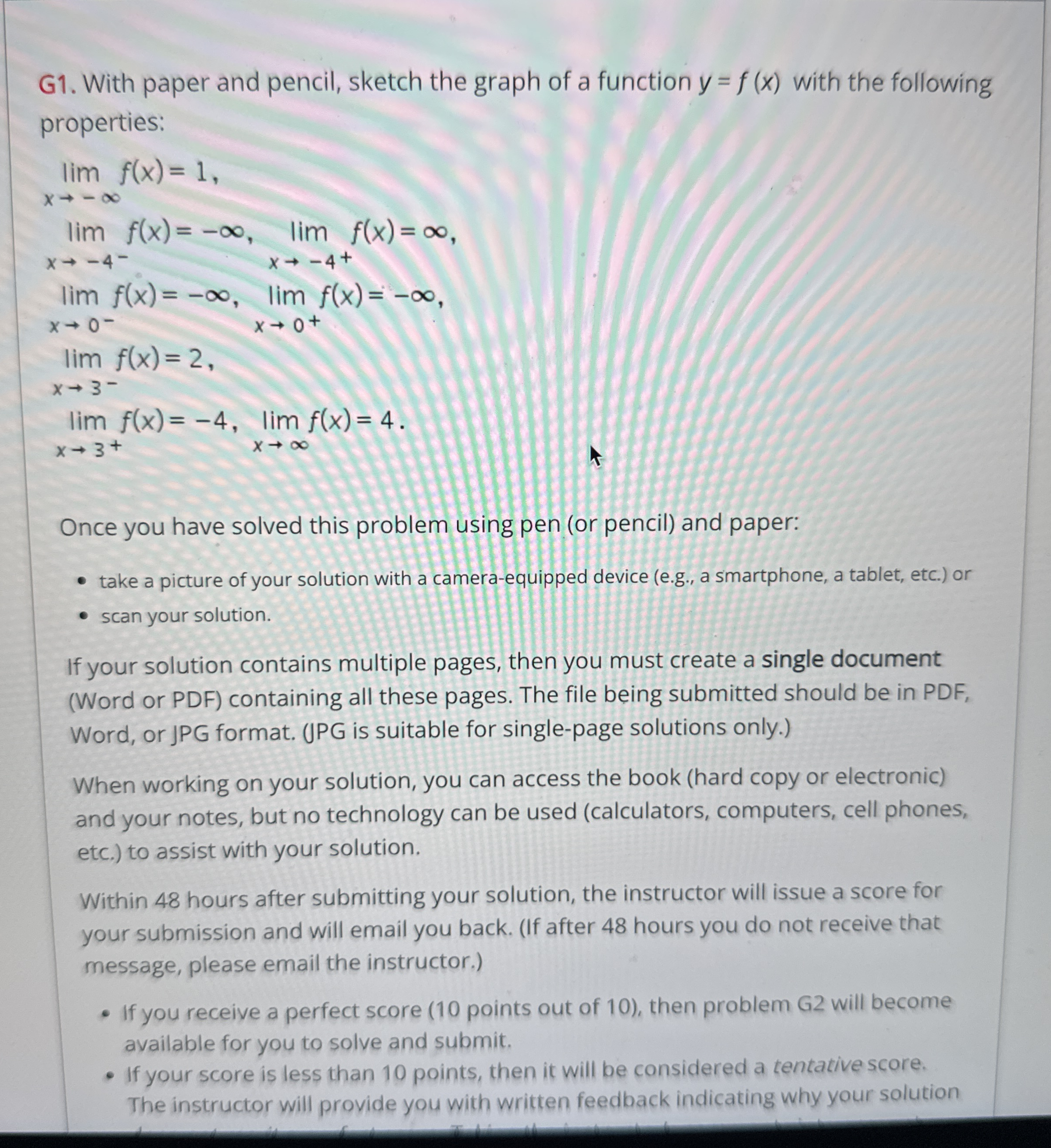 G 1 . With paper and pencil, sketch the graph of