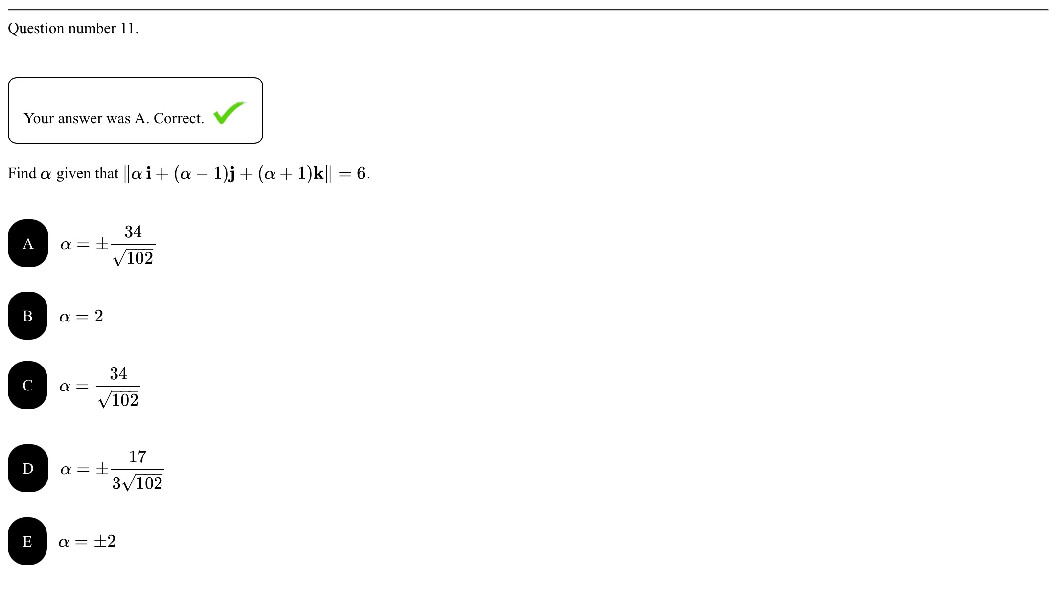 Question number 1 1 . Find given that | | i + ( -