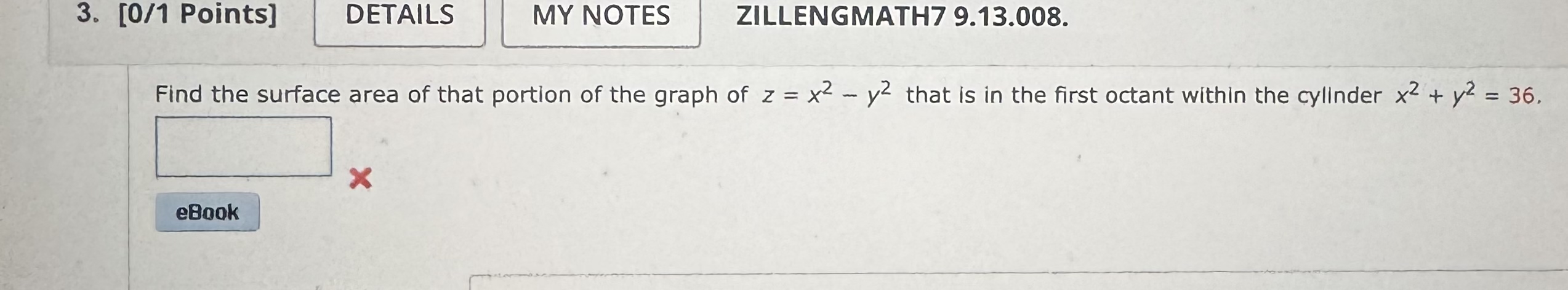 [ 0 / 1 Points ] ZILLENGMATH 7 9 . 1 3 . 0 0 8 .