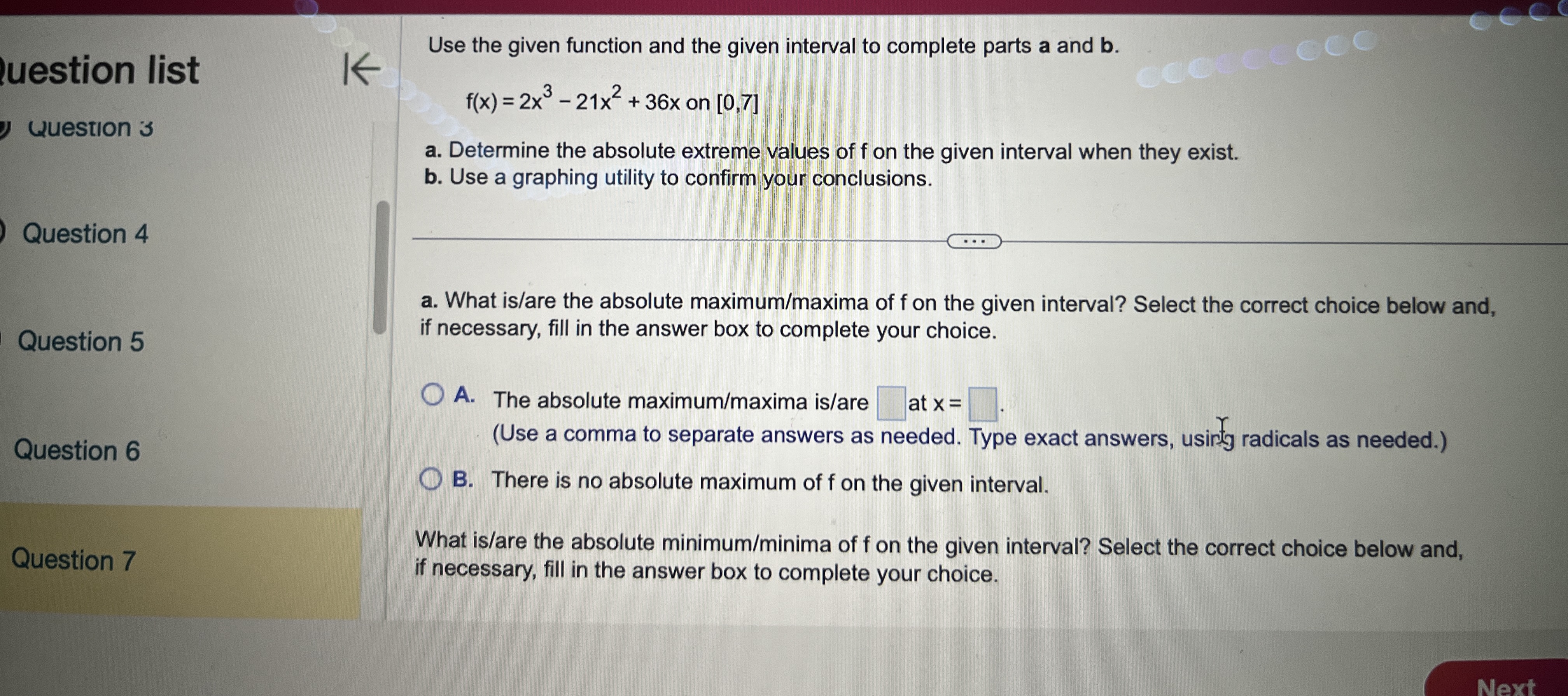 luestion list Question Question 4 Question 5