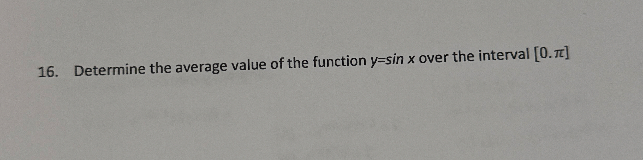 Determine the average value of the function y = s