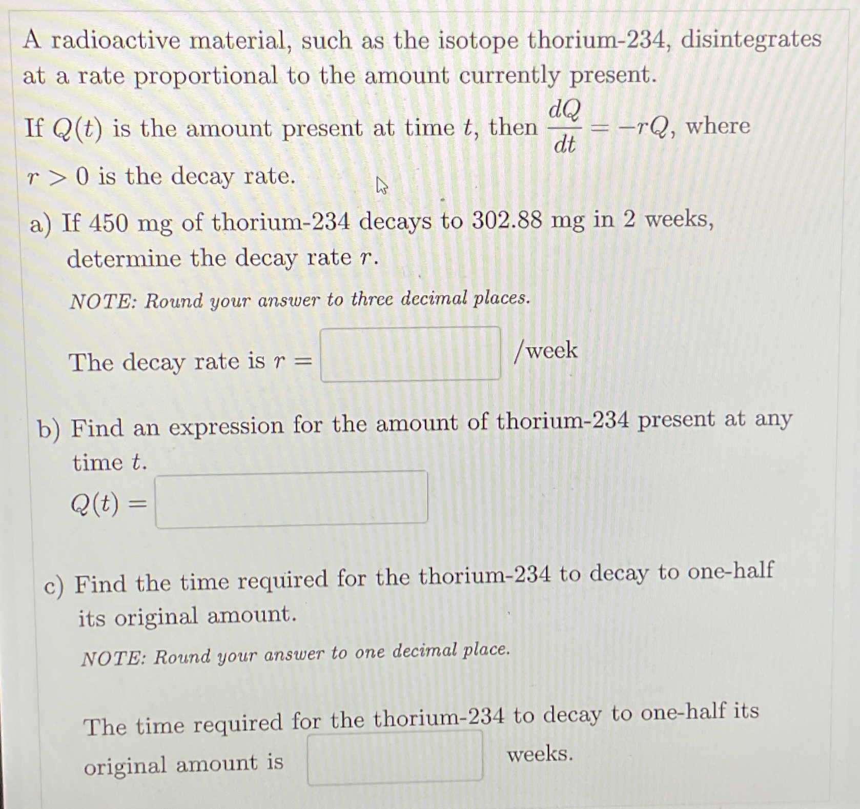 A radioactive material, such as the isotope
