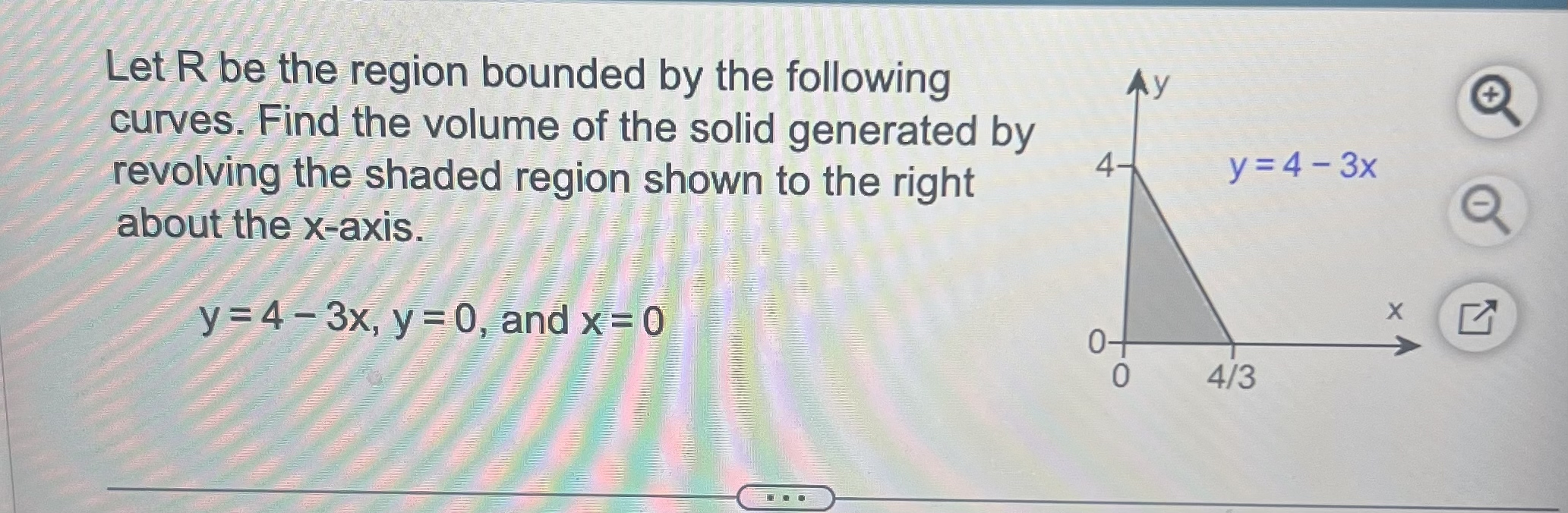 Let R be the region bounded by the following