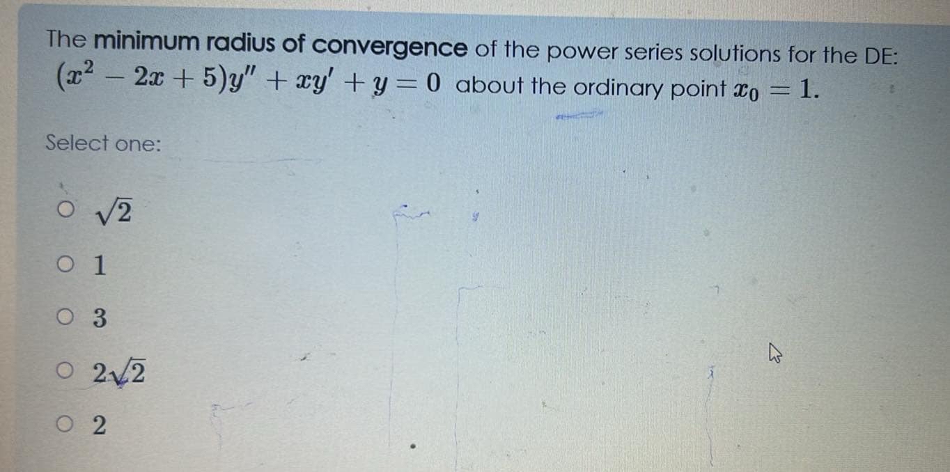 The minimum radius of convergence of the power