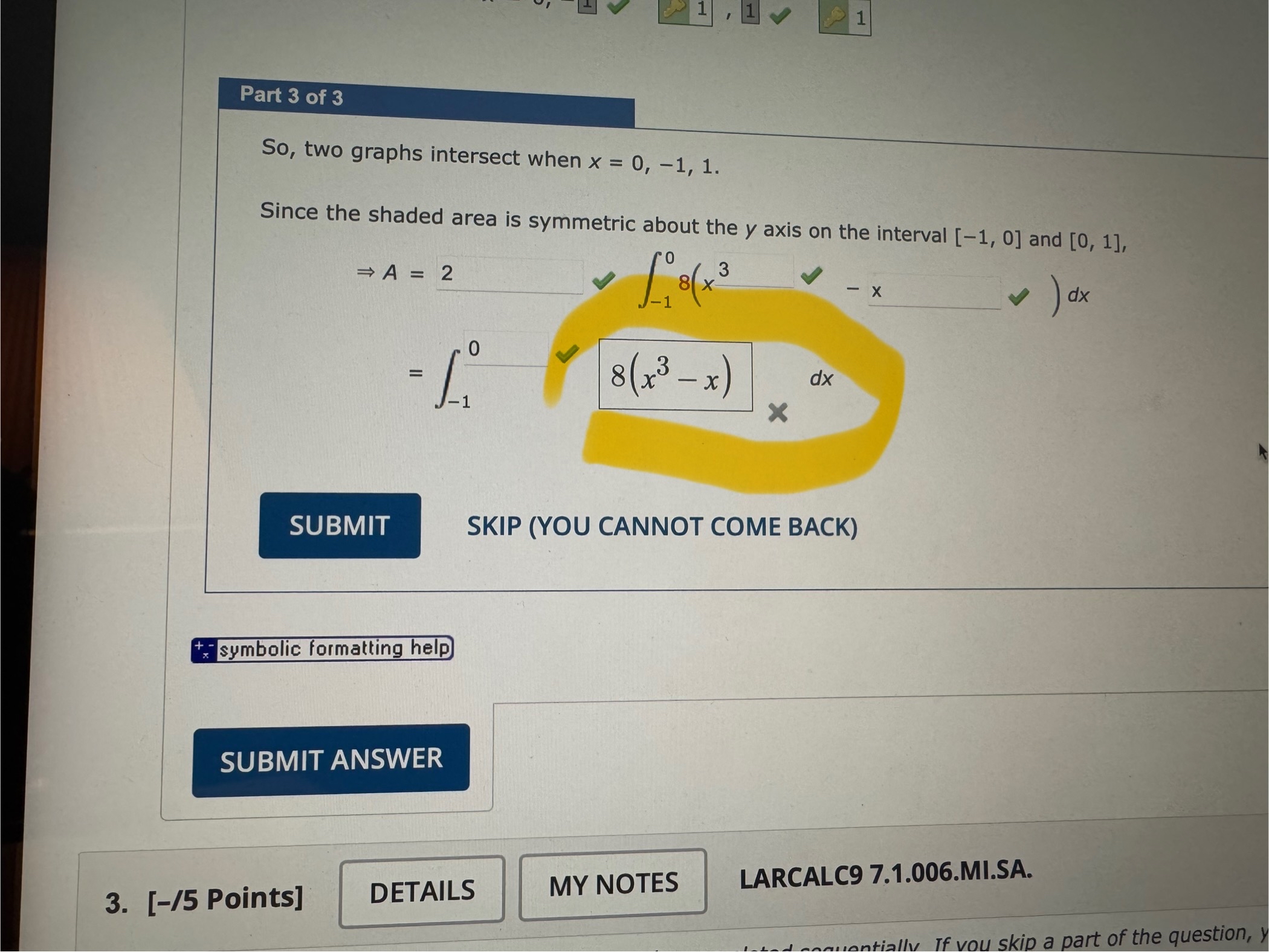 What format does it need to be written as ? Part