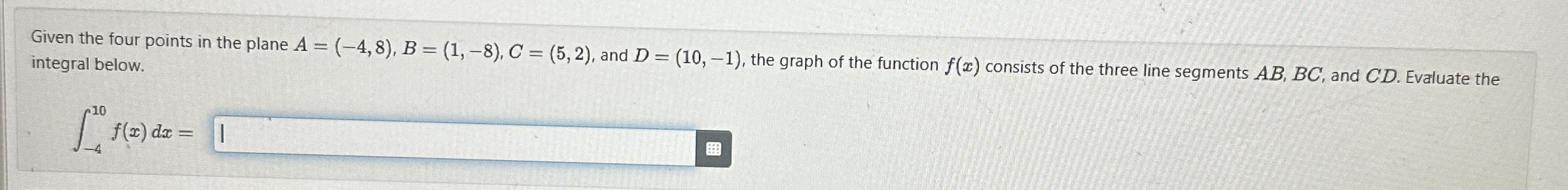 Given the four points in the plane A = ( - 4 , 8