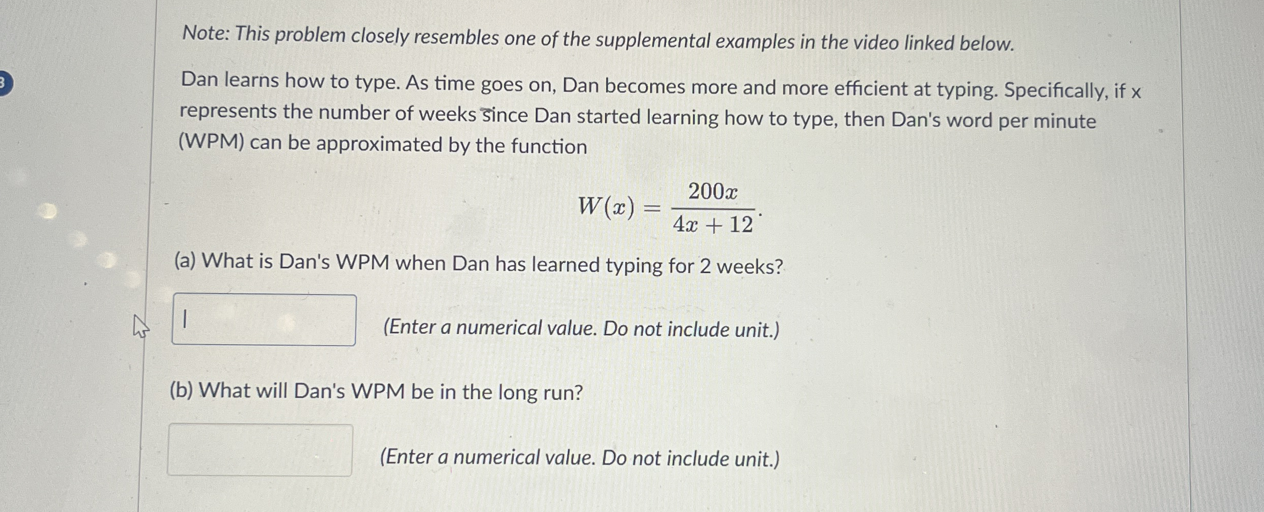 Note: This problem closely resembles one of the