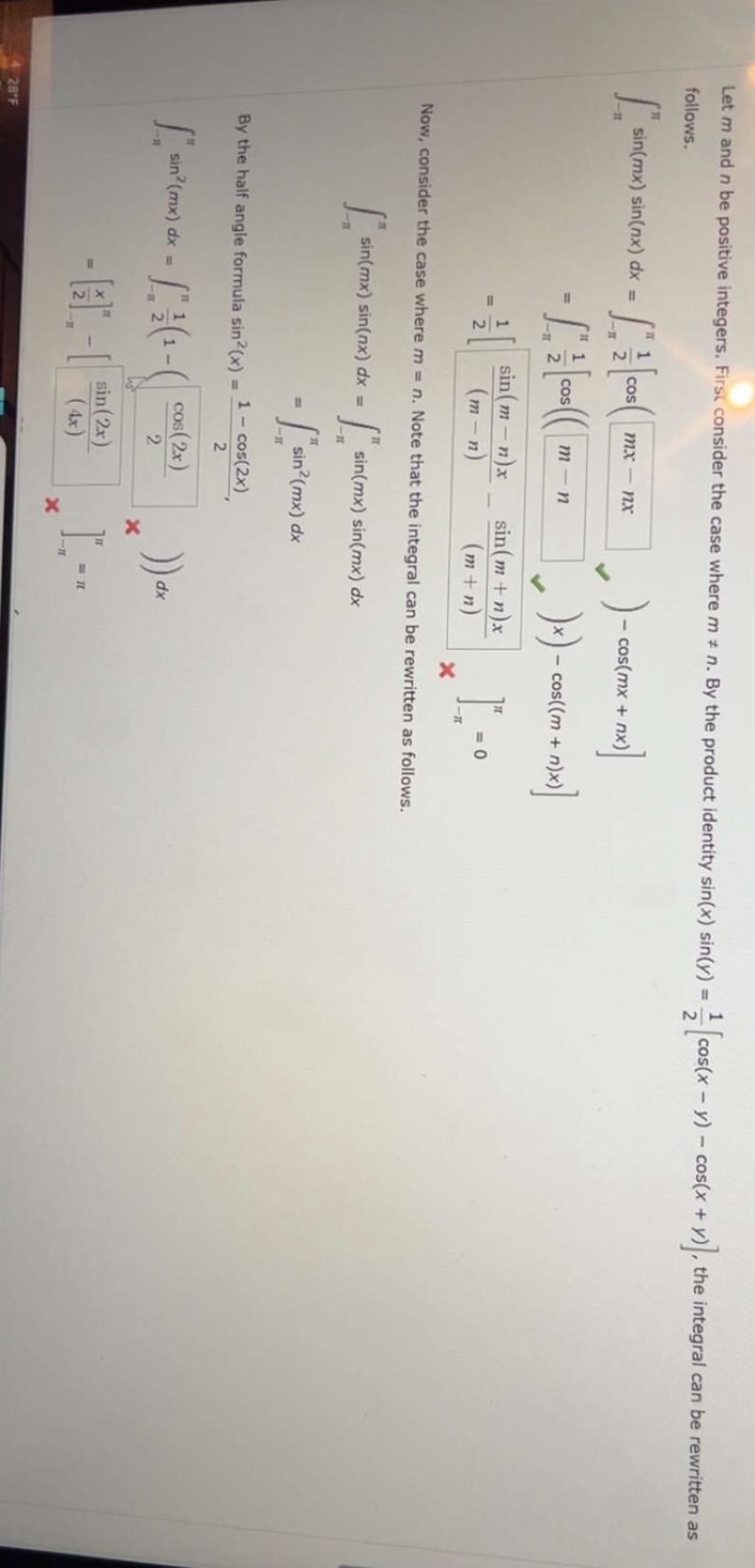 Let m and n be positive integers. First consider