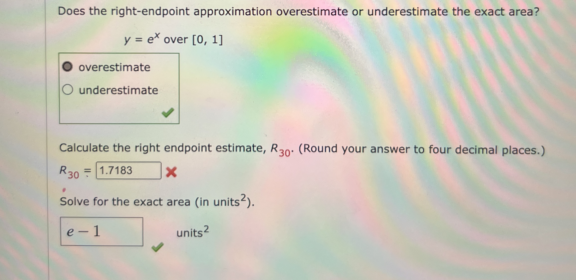 Does the right - endpoint approximation