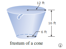 A tank is full of water. Find the work ( in ft -
