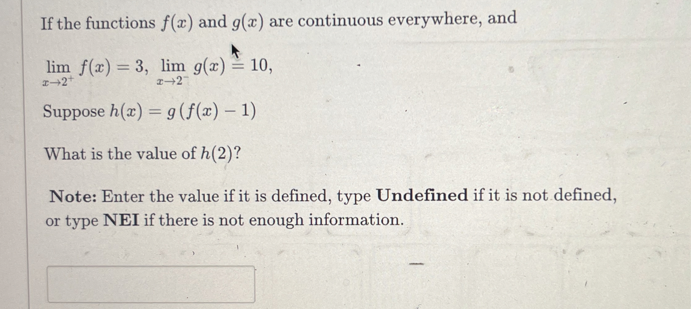 If the functions f ( x ) and g ( x ) are