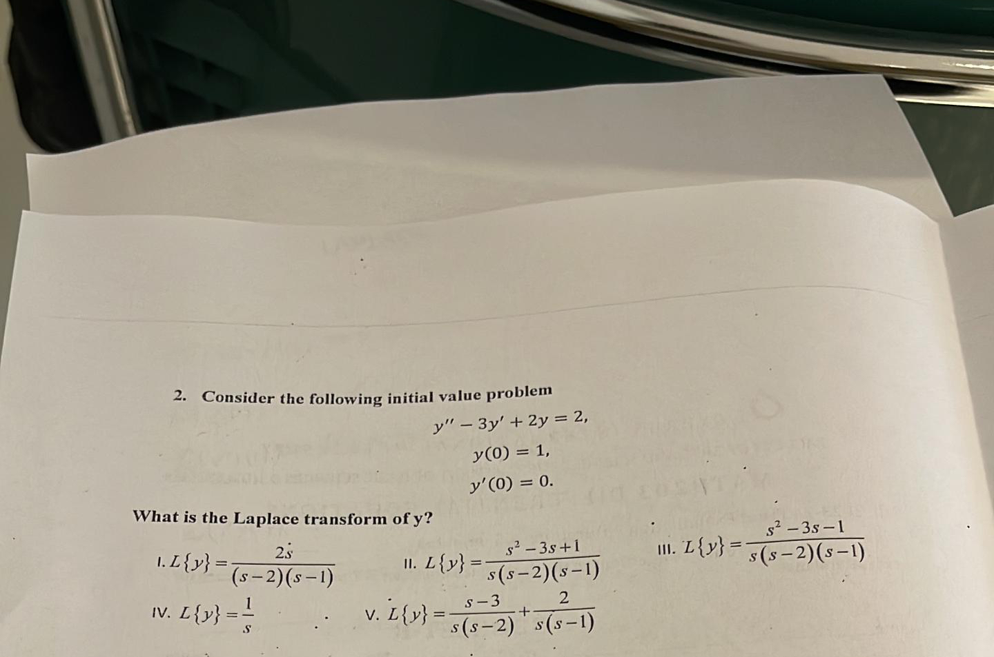 Consider the following initial value problem y '