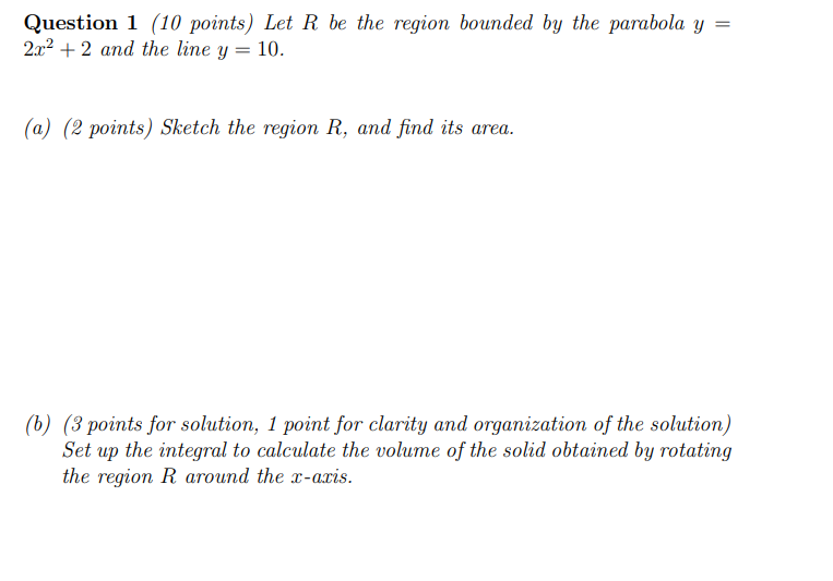 Question 1 ( 1 0 points ) Let \ ( R \ ) be the