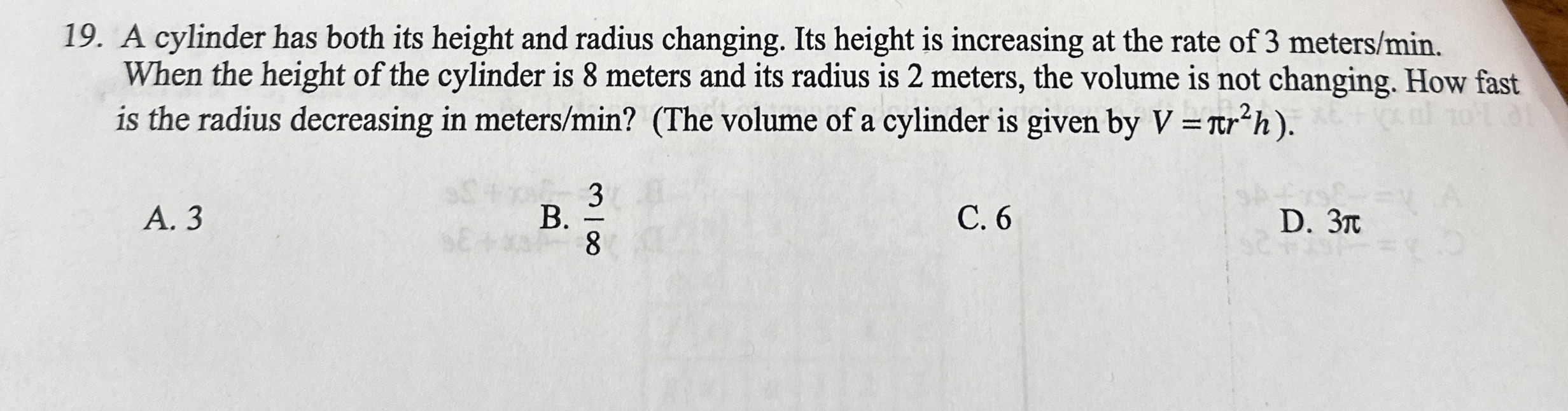 A cylinder has both its height and radius