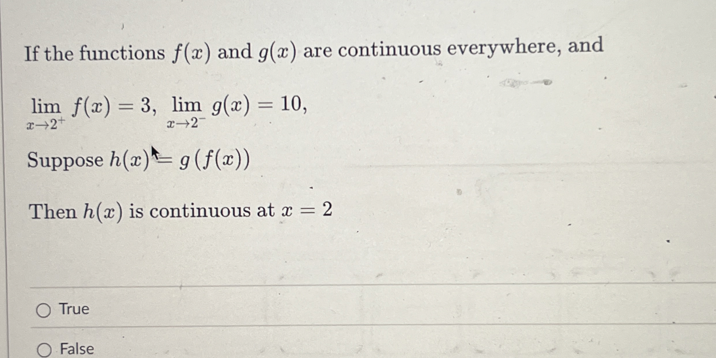 If the functions f ( x ) and g ( x ) are