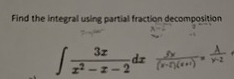 Find the integral using partial fraction