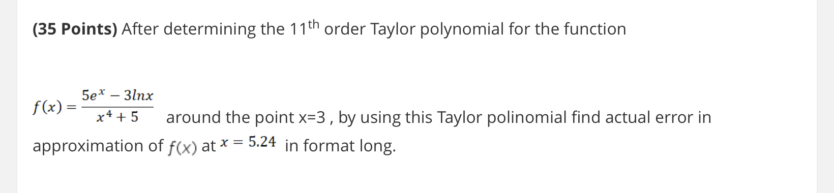 ( 3 5 Points ) After determining the 1 1 t h
