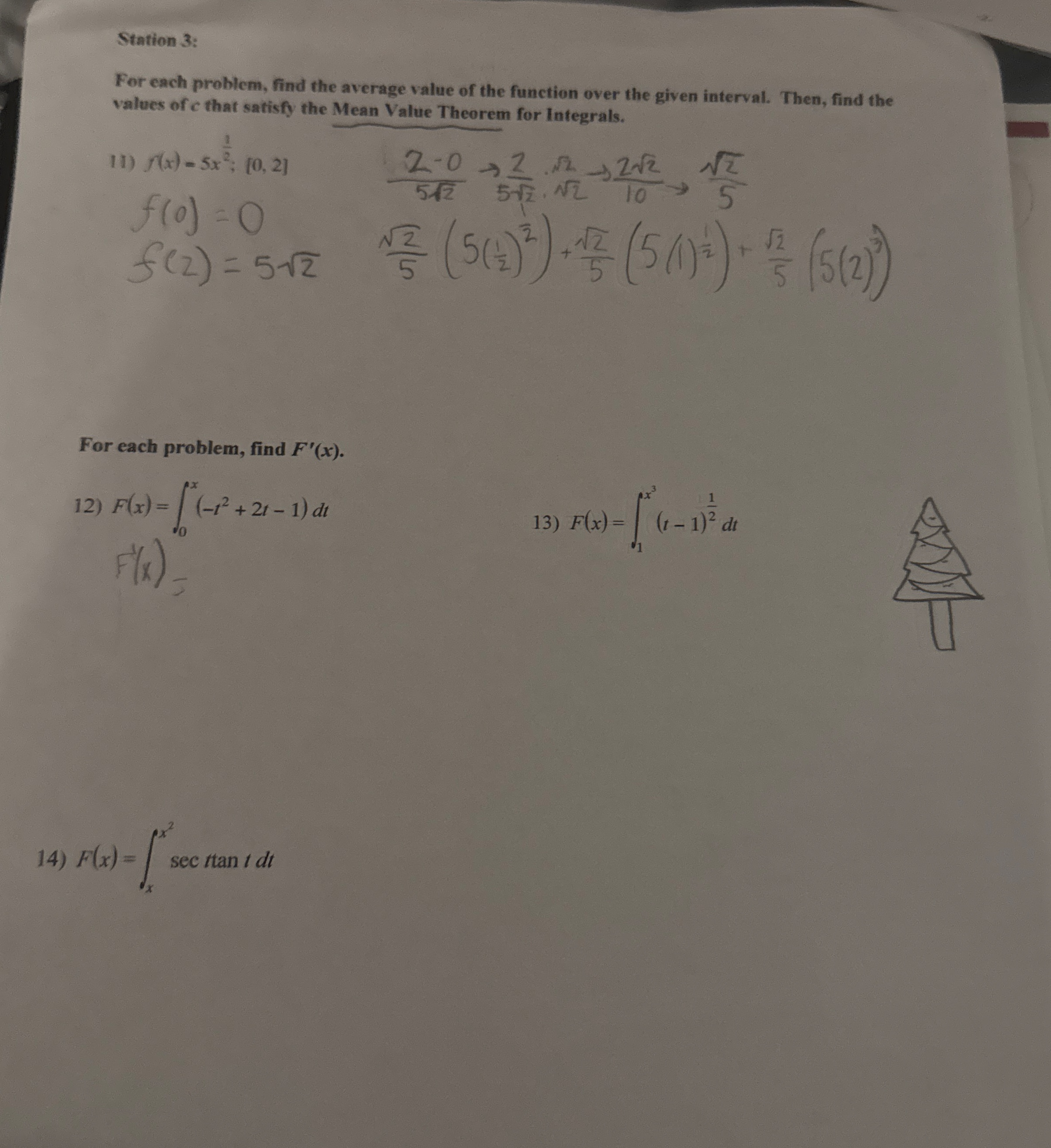 Station 3 : For each problem, find the average