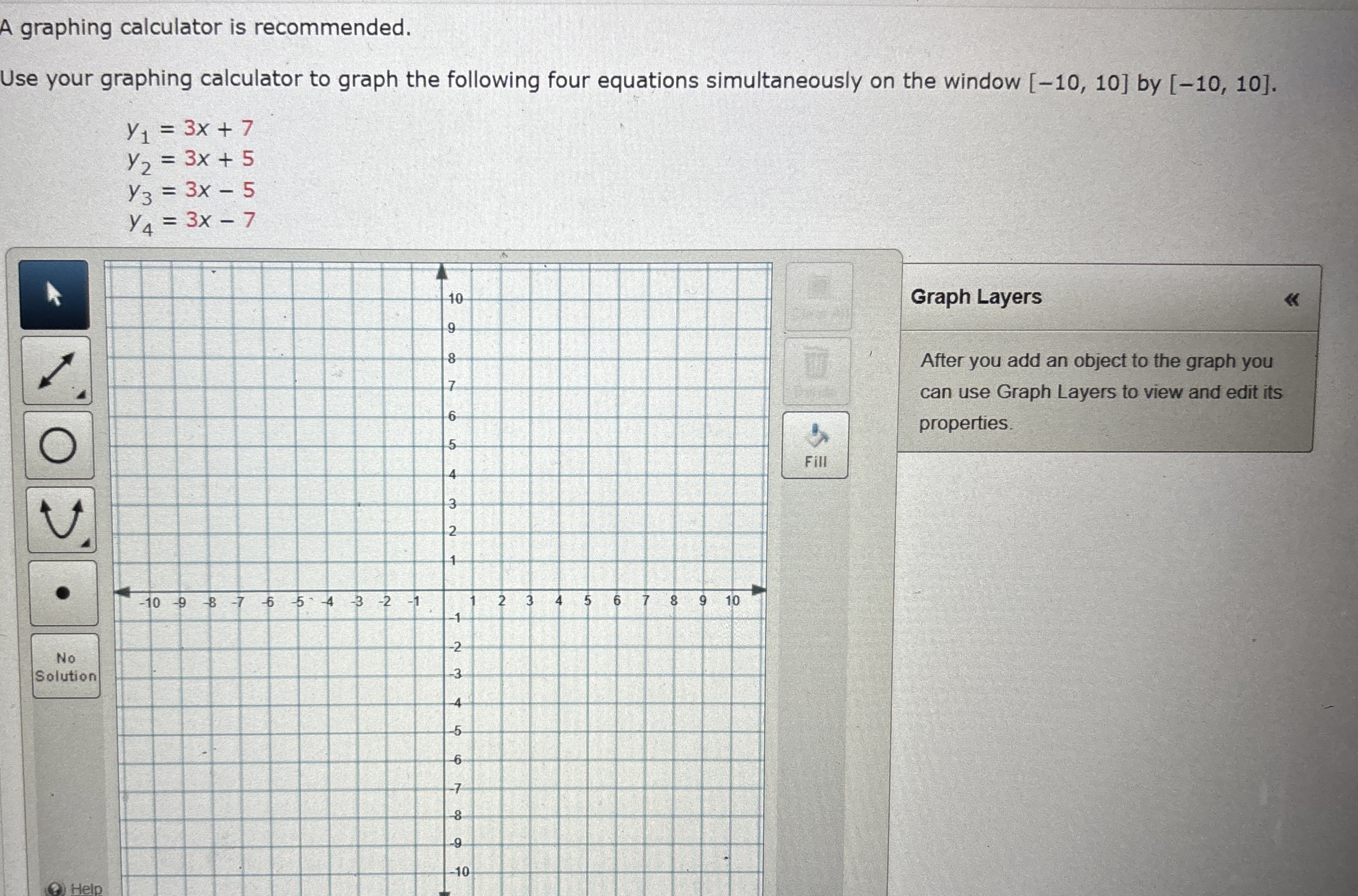 A graphing calculator is recommended. Use your