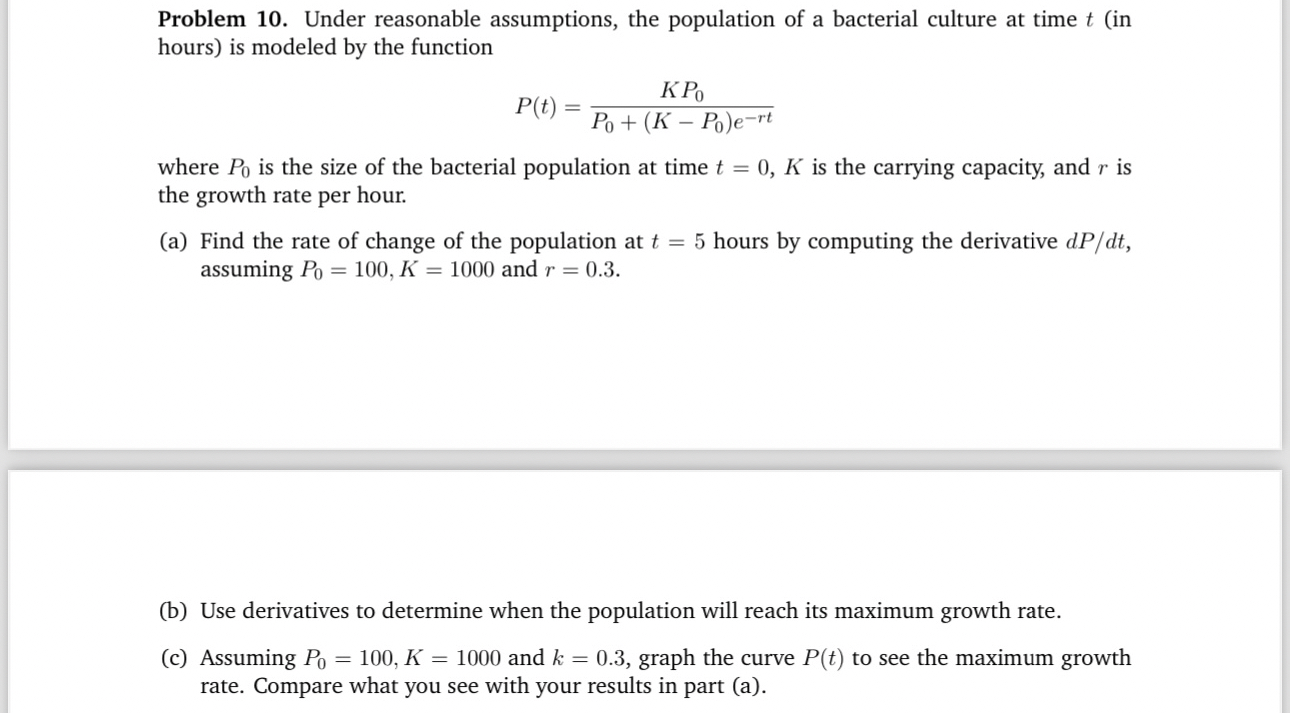 Problem 1 0 . Under reasonable assumptions, the