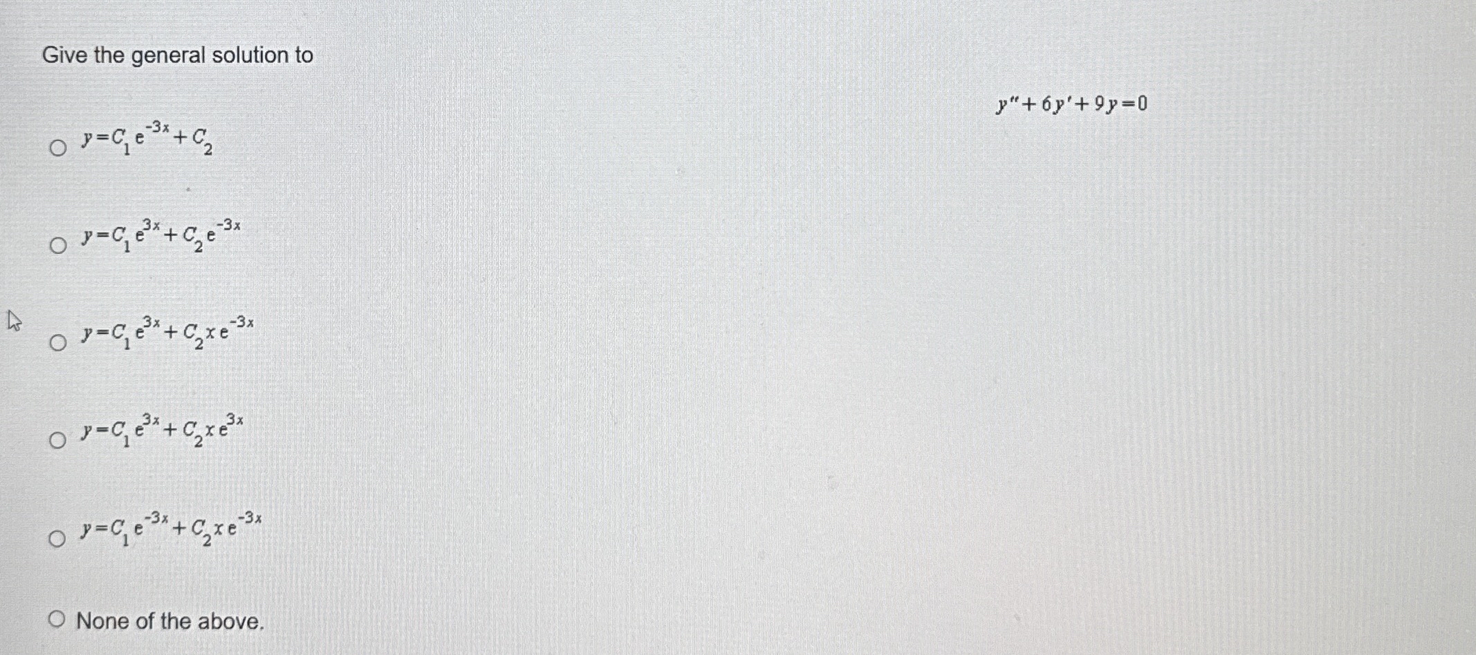 Give the general solution to y = C 1 e - 3 x + C