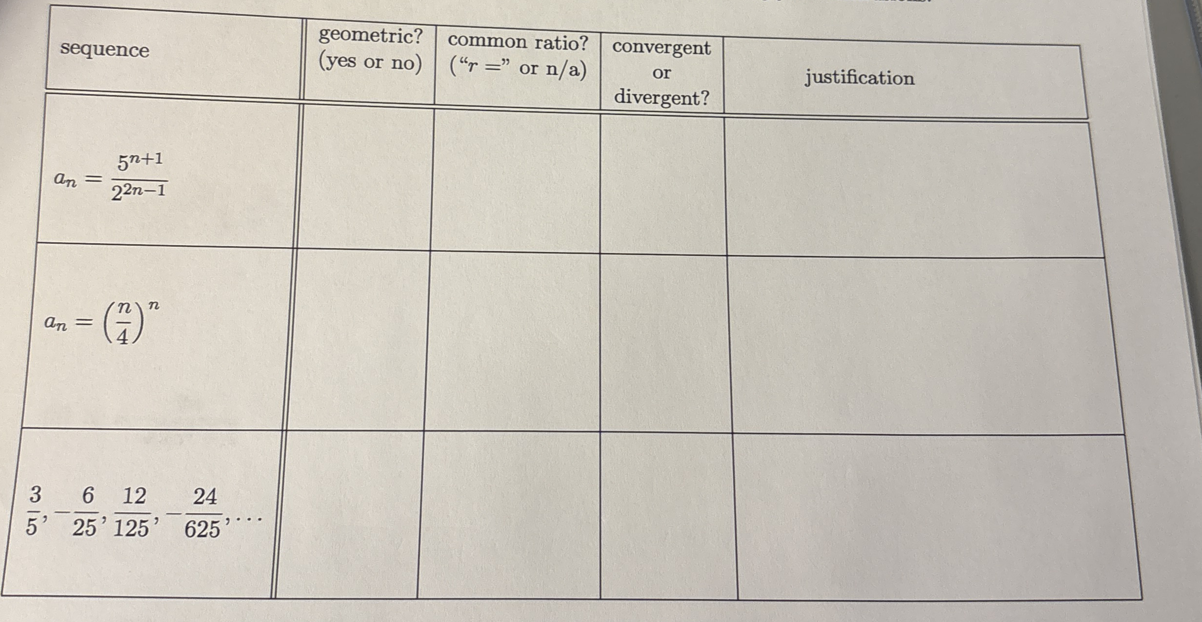 \ table [ [ sequence , \ table [ [ geometric ? ]
