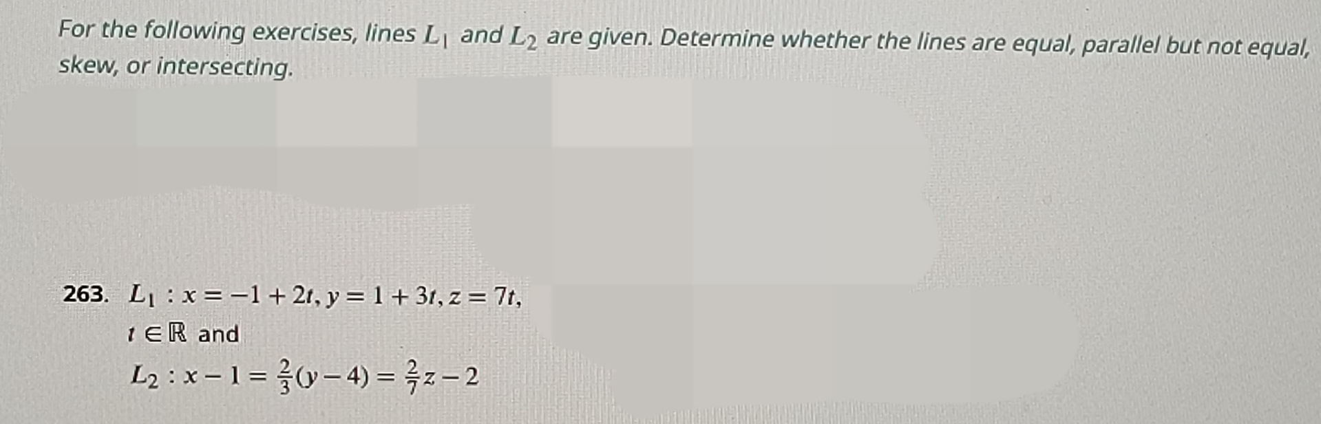 For the following exercises, lines L 1 and L 2