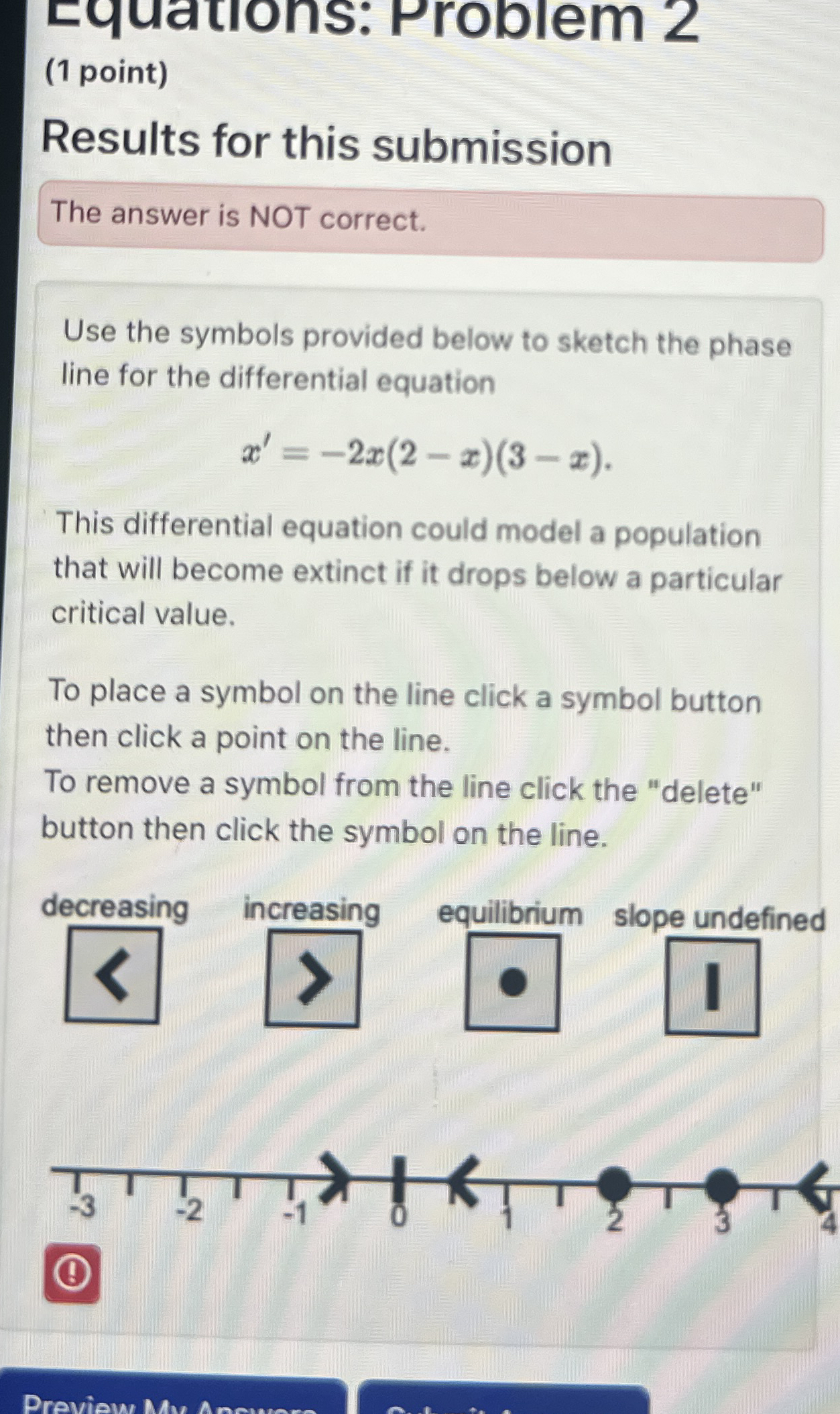 ( 1 point ) Results for this submission The