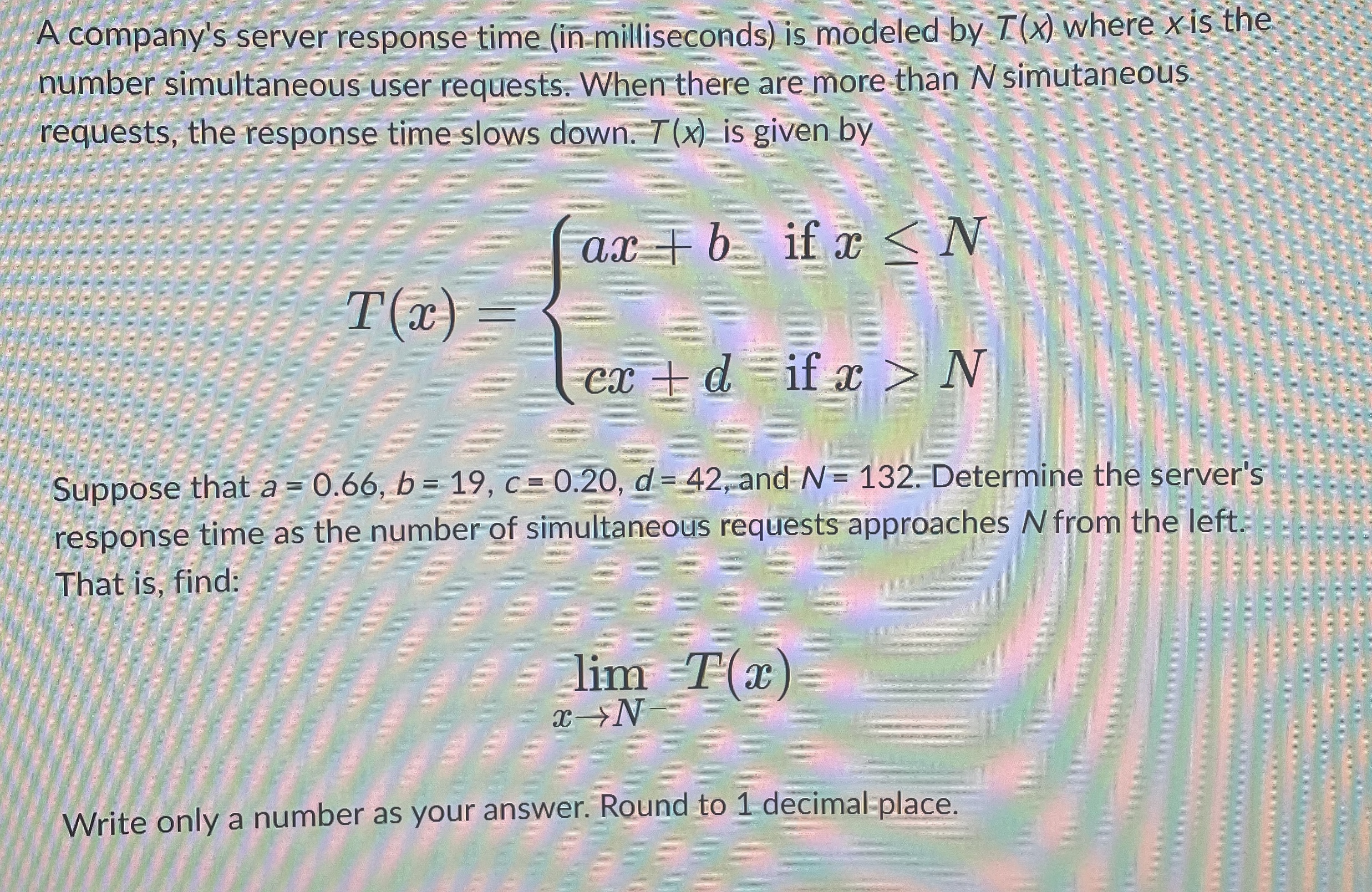 A company's server response time ( in