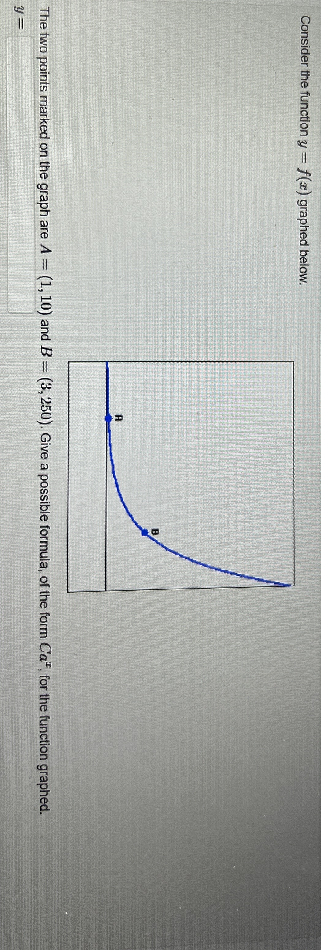 Consider the function y = f ( x ) graphed below.