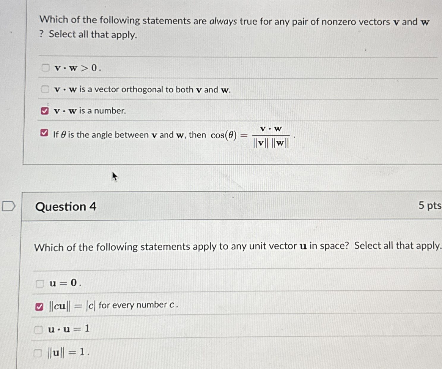 Which of the following statements are always true