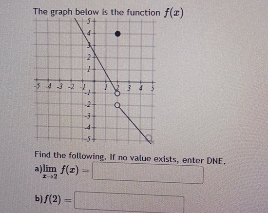 Find the following. If no value exists, enter
