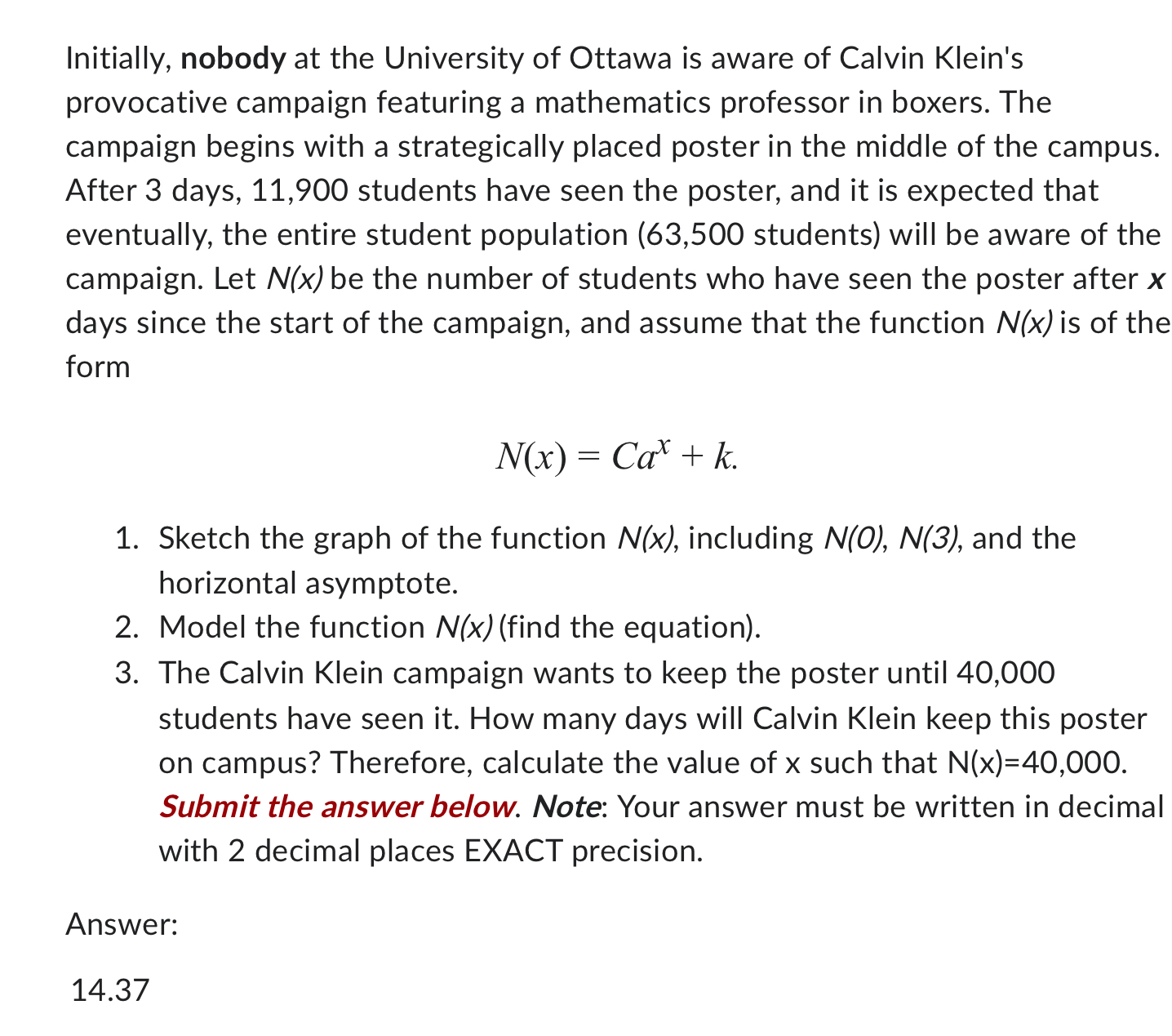 Initially, nobody at the University of Ottawa is