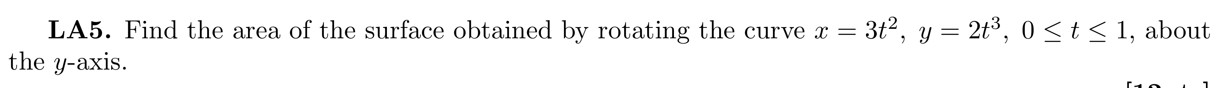 Find the area of the surface obtained by rotating